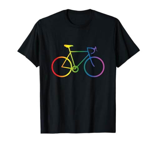 Rainbow Bicycle - Regalo de ciclista del orgullo gay LGBTQ para ciclistas Camiseta