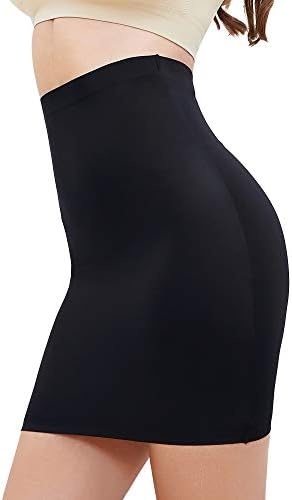 MISS MOLY Seamless Slips for Women Under Dresses High Waist Shapewear Tummy Control Skirt Body Shaping Smoother