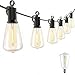 Globe String Lights with G40 Clear Bulbs- UL Listed for Commercial Use, Retro Indoor/Outdoor 100Ft String Lights for Patio Backyard Garden Porch Pergola Market Bistro Umbrella Tents Decks, Black