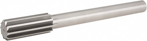 Hertel Chucking Reamer, RH Cut, 1-5/8" Diameter, HSS, Straight-Cylindrical Shank, 3-1/2" Flute Length, 13" OAL, 12 Flute
