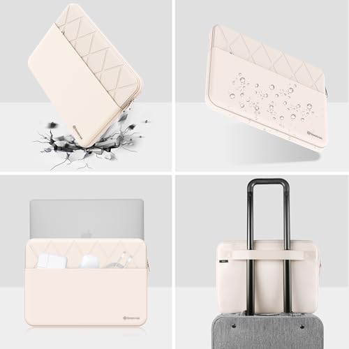 Image of Smatree E415 Laptop Sleeve for 13.3 inch Apple MacBook Air 2017 /2015 A1466 | for 13.3 inch APPLE MacBook Air 2013 /2012 /2011 /2010 /2009 A1369 /A1304,13 inch Laptop Case with Accessory Pocket,White