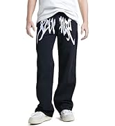 EMMIOL Men's Jeans Loose Fit Pants Y2K Hip Hop Jeans Casual Solid Jeans 90s Vintage Cargo Denim P...