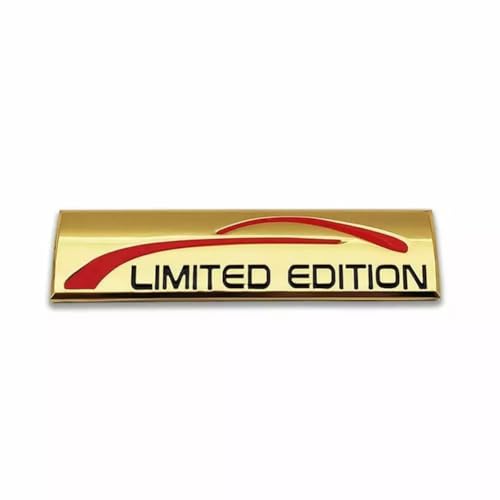 Image of Pair Set Limited Edition Car Emblem Premium 3D Sport Turbo Badge Auto Rear Trunk Side Decal Sticker (Glod)