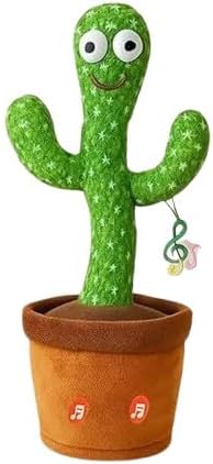 Dancing Cactus Talking Toy Cactus Plush Toy Wriggle Singing Recording Funny Education Toys for Babies Children Playing (Set-2)