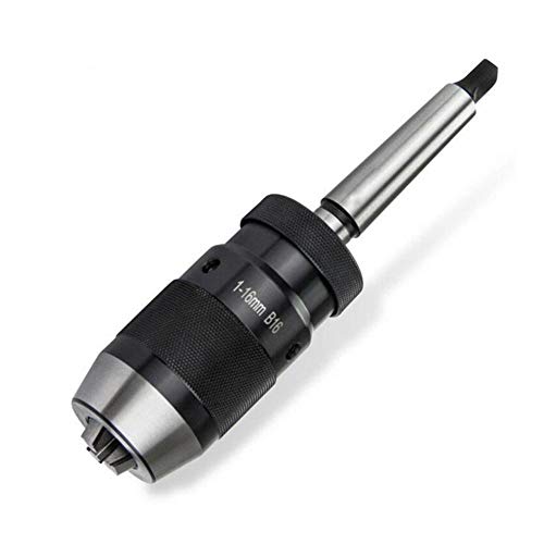 Quick-change Drill Chuck Drill Adapter 1-16mm Self-tightening Lathe Tool MT2-B16 Portable Tool Holder Accessories Keyless Chuck Precision Drill Chuck Steel Core
