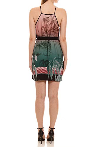 Triton Vestido Casual Alça com Estampa Flamingo Feminino, 38, Multicolorido