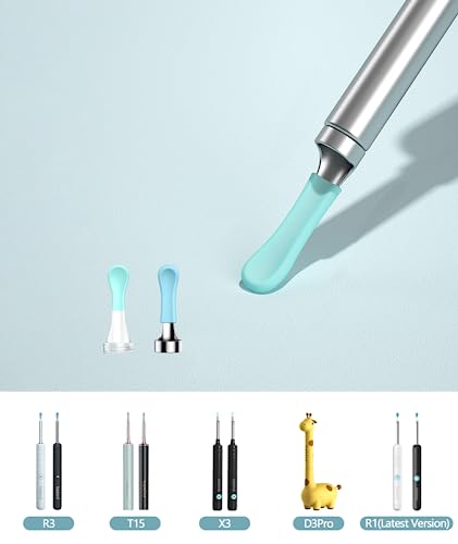 Bebird Ear Cleaner Replacement Tips, 8 Pieces Waterproof Silicone Ear Spoon For Ear Wax Removal Endoscope, Bebird Original Ear Cleaner Tips Set For W3/R3/T15/X3/D3Pro/R1 (New Spiral Structure) #TOP1