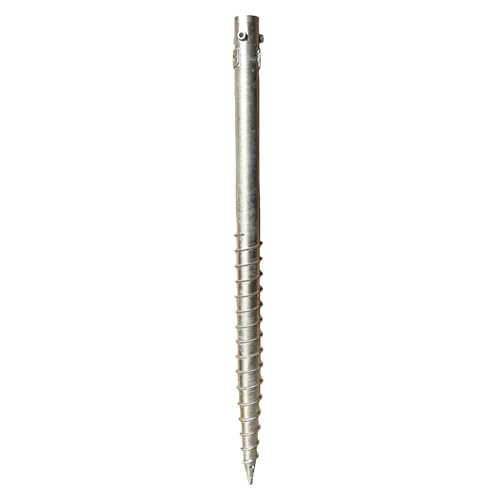 Ashman Ground Screw 60 Inches (1 Pack) 5 Foot Tall - No Dig Ground Anchor - Round Post & Flag Pole...