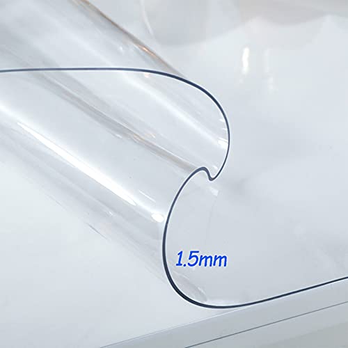 Nappe de protection contre les taches en PVC transparent pour bureau et table - 3