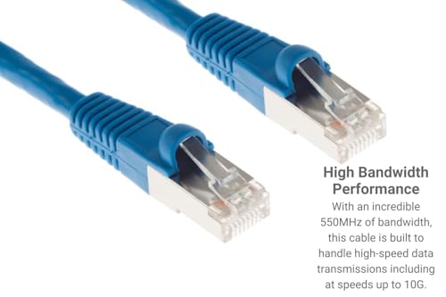 Cable Ethernet Cat6 STP 15 ft Azul miniatura 5