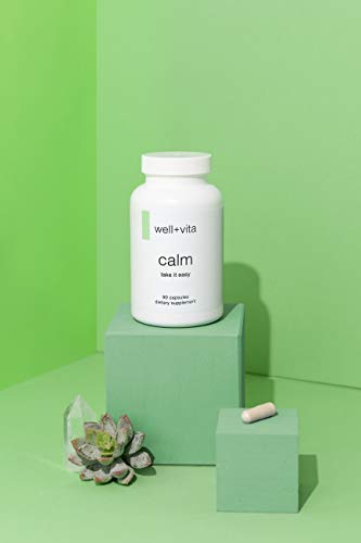 well+vita calm Supplement for Relaxation,Sleep & Daytime Zen with Magnesium Glycinate and Taurate, L-Theanine, Passion Flower, Lemon Balm, Taurine (90 Veggie Capsules) - Image 4