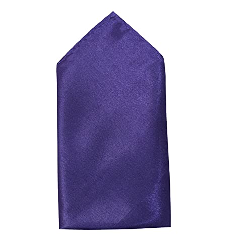 Image of TIE STUDIO Men's Solid Pocket Square | Size- 10cm x 10cm | Colour-Royal Blue | Pack of 1 |