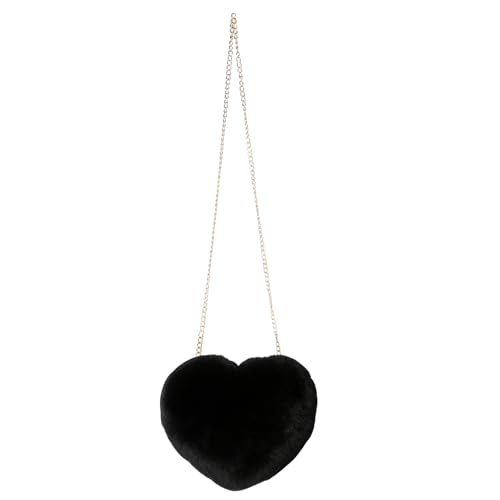CHENBOOW Bolso Bandolera para Mujer,Bolso de Hombro de Corazón,Lindo Bolso de Felpa,Linda Bolsa de Cuerpo Cruzado para Mujeres,para Exterior,Carnaval,Viajes,Uso Diario