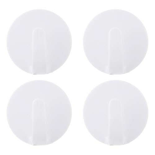 ibasenice Lot de 4 Crochets Magnétiques Blancs Cuisine et Salon, Fixation Forte Aimant Puissant en Abs, pour Réfrigérateur et Congélateur