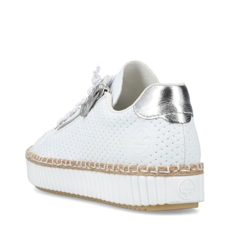 Rieker M2940 Enya Women's Suede Leather Shoes – Comfortable Casual Footwear with Zipper Lace Support and Removable Padded Insole, Grippy Sole for Everyday Wear3