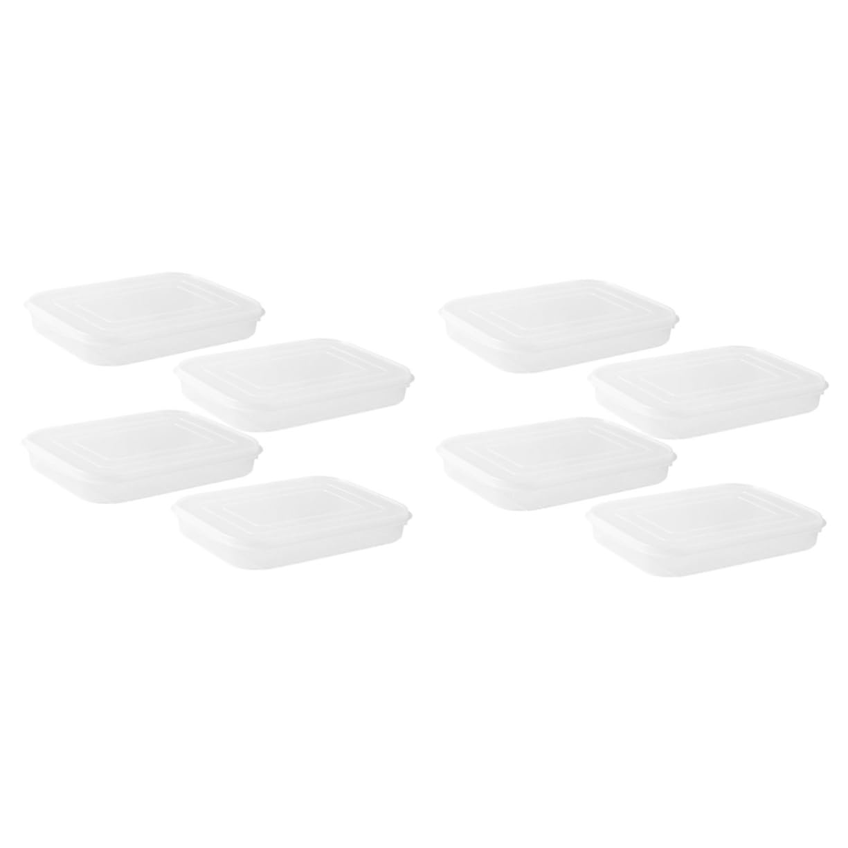 IMIKEYA 8pezzi Contenitori Per Conservazione Alimenti Con Coperchio Ermetico Scatole Trasparenti Per Frigo Per Pesce e Di Mare Organizzatori Per Cucina e Frigorifero