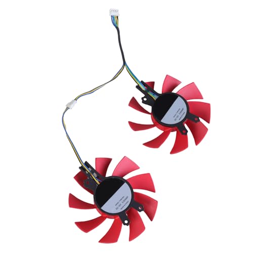 QUEENYARD Ventilateur de refroidissement GPU haute efficacité pour carte graphique RTX2060 GTX1660 1660Ti 4 broches VGA Refroidissement facile et silencieux 75 mm
