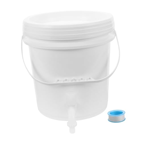 Bidon d'eau 10L plastique blanc avec robinet étanche amovible
