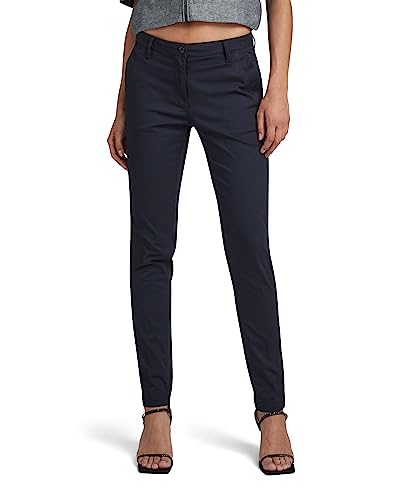 Bronson Mid Rise Skinny Fit Chino Pants, Mazarine Blue Stretch Twill, 34W x 32L