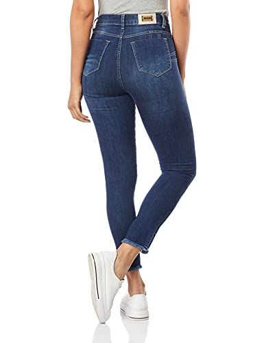 Sawary Jeans Calça levanta bumbum, Feminino, Azul, 42