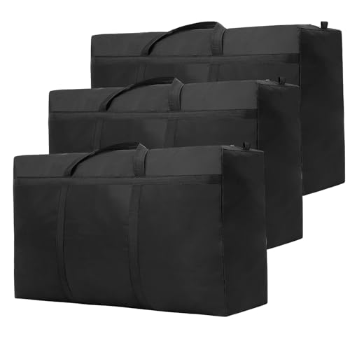 3 Pack 100L Large Moving Boxes Heavy Duty, Extra Large Storage Bags for Clothes,Strong Packing Boxes for Moving House,Duvet,Bedding,Underbed,Blankets