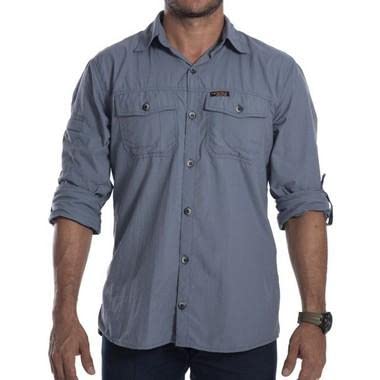 Camisa técnica Hard Safari UV50+ Cinza Azulado Hard Adventure