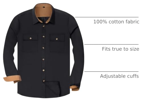 Image of Alimens & Gentle Men's Button Down Regular Fit Long Sleeve Plaid Flannel Casual Shirts