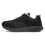 XL Kids Black Easy Fasten Trainer - Size 1 UK - Black