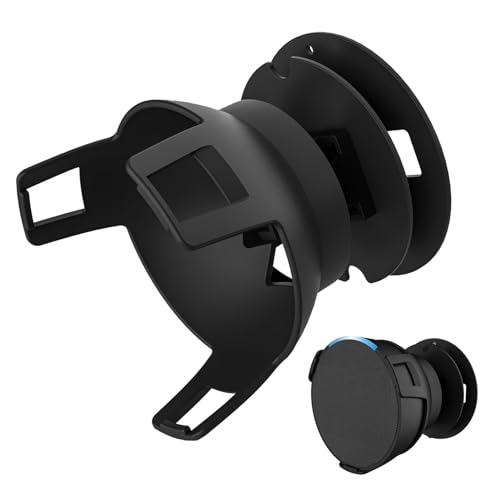 Compatible con Echo Pop | Soporte de pared para salida | Gestión de cables | Accesorios que ahorran espacio | Soporte para altavoces inteligentes sin sonido silencioso (negro)