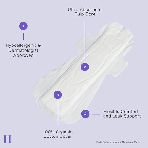 The Honey Pot Company - Non-Herbal Overnight Pads & Sensitive Feminine Wipes Bundle - Cotton Cover & Natural Hygiene Feminine Products - Sanitary Pads for Women - Feminine Care - FSA & HSA Eligible