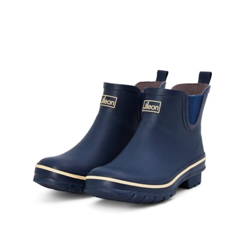 Best Waterproof Boots for Wide Calves: Find Your Perfect Fit 14 Jileon Womens Ankle Height Waterproof Rubber Rain Boots - Designed For Wide Feet & Wide Calves - Easy to Slip on and Off