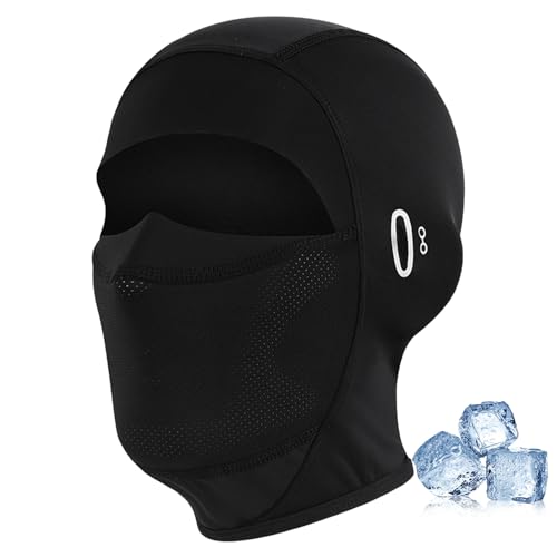 CUVZORA Sommer Sturmhaube, Sturmhaube Motorrad, Maske Herren Damen mit Brillenlöchern, UV-Schutz Kühlung Balaclava, Atmungsaktive Winddichte Skimaske, für Motorrad, Radfahren und Outdoor-Sport