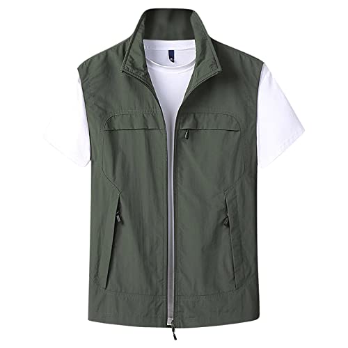 Chaquetas sin mangas tipo safari y chalecos multibolsillos de hombre