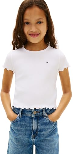Camisetas, tops y blusas | Tommy Hilfiger Essential Rib Top Ss Kg0kg08590 Otras Blusas, White White , 14 Años Para Niñas