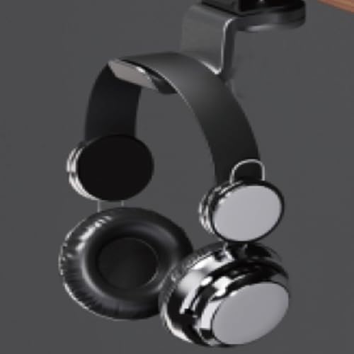 Soporte para auriculares bajo el escritorio, gancho giratorio de 360° ajustable, ligero, fabricado en nailon reforzado con fibra, para escritorio y mesa, ideal para estudiantes, con capacidad de 50 lb y fijación mediante tornillos miniatura 7