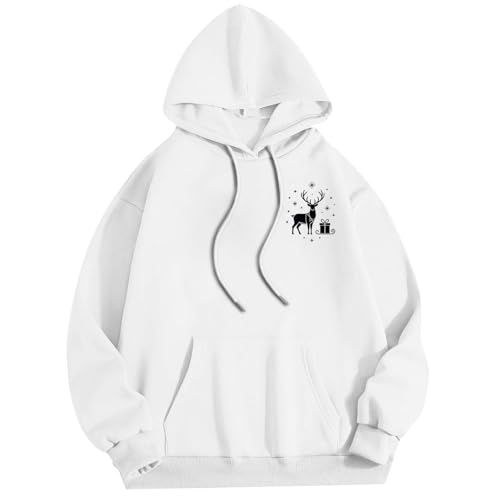 Mens Christmas Graphic Hoodies Elk Deer Printed Ugly Christmas Sweatshirts Oversized Winter Fasion Pullover Tops3