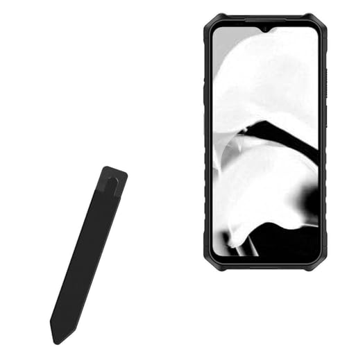 BoxWave Stylus Pouch Compatible with Ulefone Armor X13 - Stylus PortaPouch, Stylus Holder Carrier Portable Self-Adhesive - Jet Black