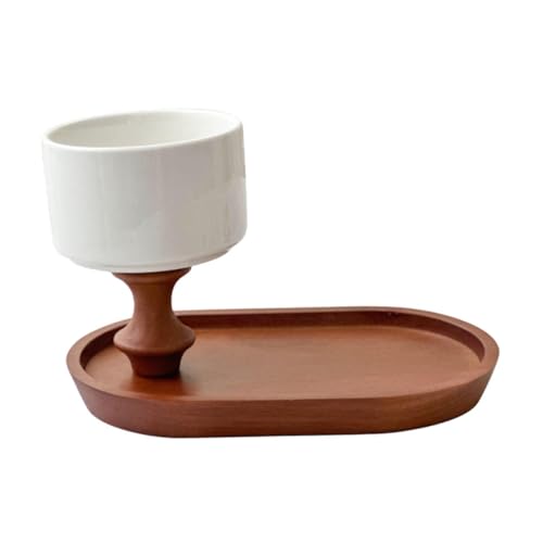 APLVFFZH Plateau à gobelet en céramique, récipient à Bougie, Plateau à collation Portable, Plat à Bijoux pour bibelots, Salon, Bureau, Ornement, ménage