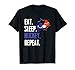 Eat Sleep Air Hockey Repeat Striker Paddles Puck T-Shirt