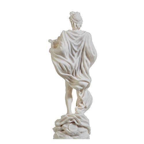 Estatua griega Apolo dios de la música y poesía de alabastro 23 cm miniatura 5