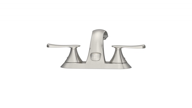 American Standard Becklow Badarmatur Zwei Griffe – 10,2 Cm, Gebürstetes Nickel, Mit Pop-Up-Ablauf
