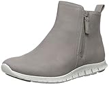 Cole Haan Women's Zerogrand Side Zip Bootie Waterproof Ankle Boot, Ironstone Nubuck, 6 B US