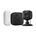 Blink-Kamera Outdoor 4 + Blink Mini 2K+ Schwarz (neueste Generation)| Kabellose intelligente HD-Sicherheitskamera, zwei Jahre Batterielaufzeit | 1-Kamera-System mit enthaltenem Sync Module Core | IP65