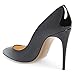 FSJ Women Fashion Pointed Toe Pumps High Heel Stilettos Sexy Slip On Dress Shoes Size 9 Black