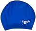 Speedo Silicone Long Hair Swim Cap, Blue, One Size