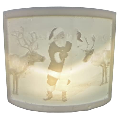 Night light Santa's list white 3d print lithophane 4 x 5.5