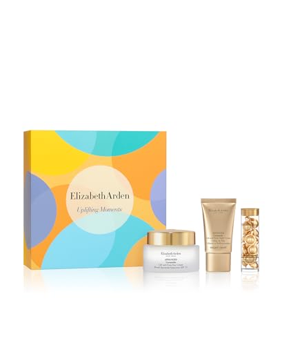 Elizabeth Arden Uplifting Moments Set: Advanced Ceramide 14 Cápsulas + Crema de Día Ceramide Lift&Firm SPF 15 PA++ 50ml + Crema de Noche Ceramide Lift&Firm 15ml, Regalo para Mujeres
