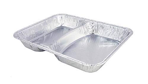 Alu-Menüschalen 2-geteilt flach R880-812G mit Deckel 227 x 177 x 30 mm Aluschalen Komplett SET (500)