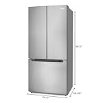 KoolMore KM-RERFDSS-18C 30-Inch and 18.5 cu. ft. Counter Depth French Refrigerator with Three Doors and Deep Freezer in Stainless-Steel, Silver - Image 4