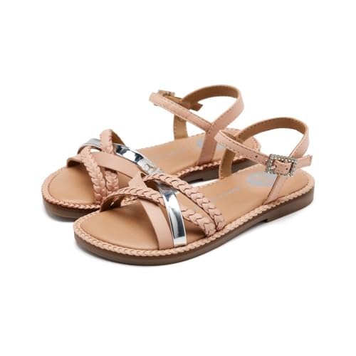 Gioseppo| Sandalia plana niña MEDARY|Zapato piel| Cierre hebilla||Nude|Talla 29